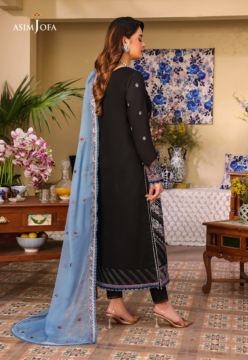AJZBD-09 EMBROIDERED STITCHED 3 PCS