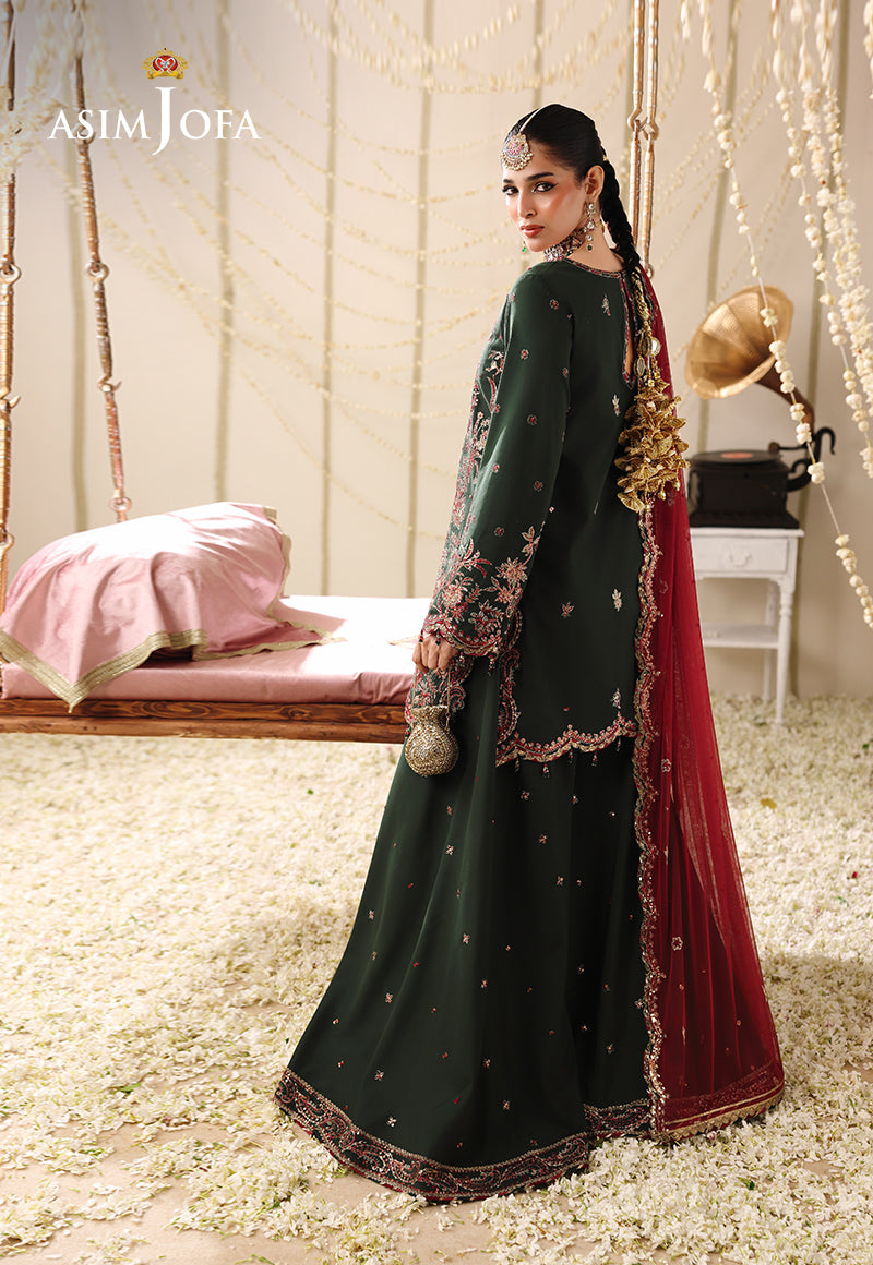 AJUFC-08 Embroidered Twisted Silk Unstitched 3 Pcs