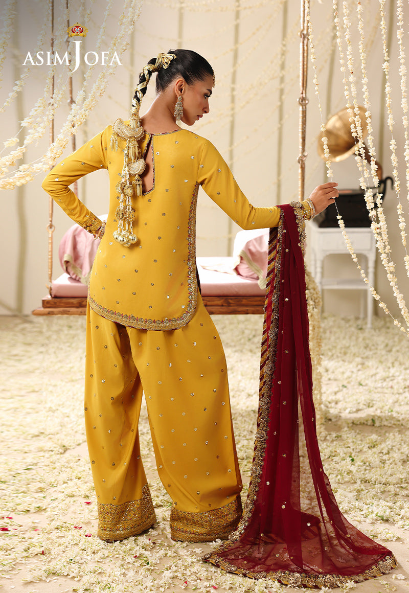 AJUFC-16 Embroidered Boski Silk Unstitched 3 Pcs