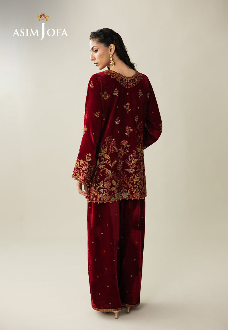 AJULM-05 Embroidered Velvet Unstitched 2 Pcs