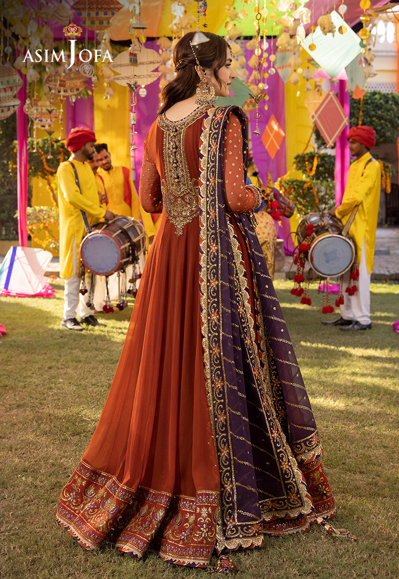 AJDAD-19 EMBROIDERED CHIFFON Stitched 2 PCS