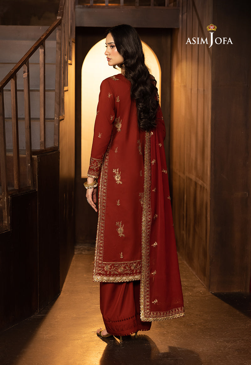 AJLLFD-18 Embroidered Silk Stitched 3 PCS