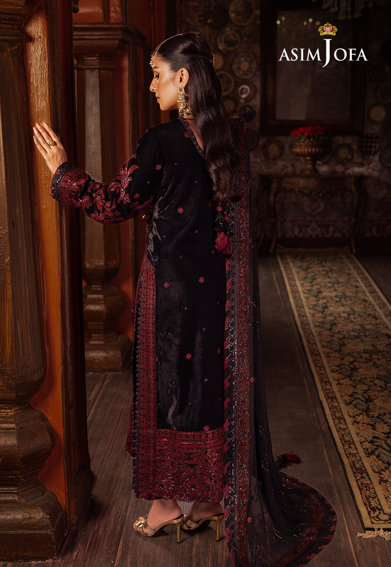 AJMMD-12 EMBROIDERED VELVET 3 PCS