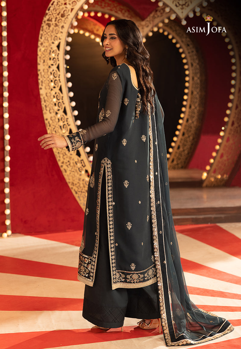 AJLLFD-08 Embroidered Chiffon STITCHED 3 PCS