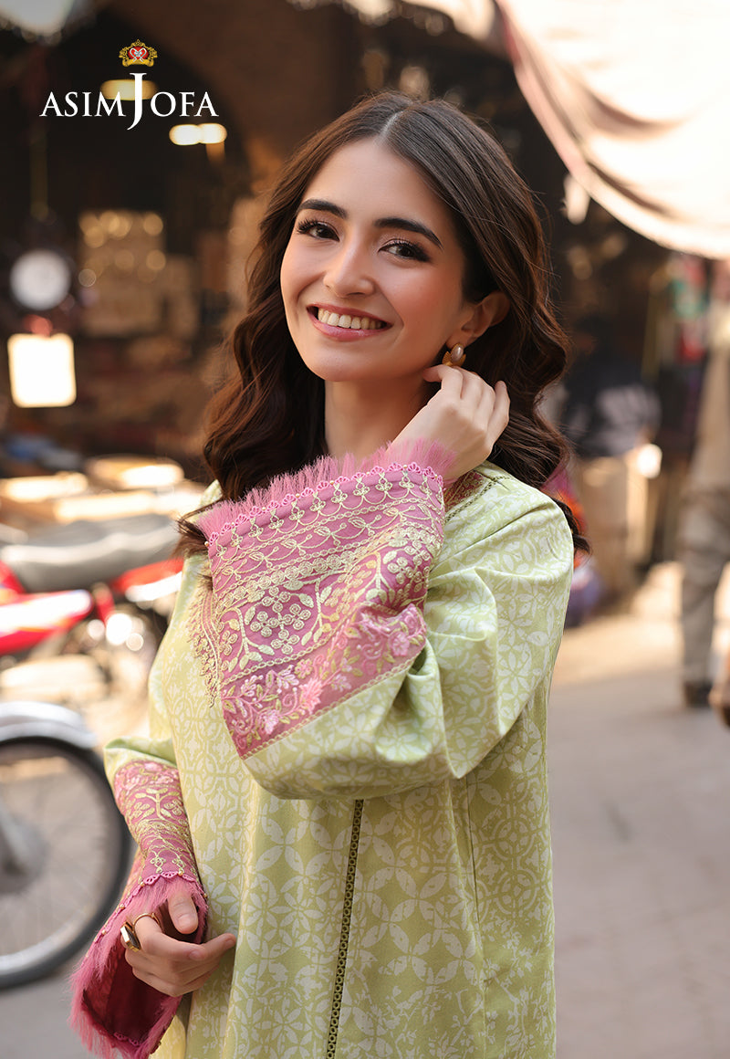 AJUBFD-29 PRINTED EMBROIDERED LAWN STITCHED 2 PCS