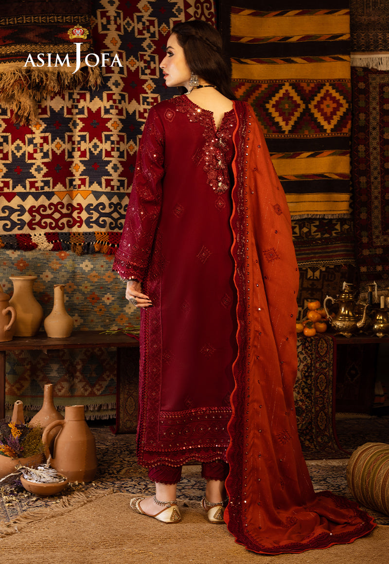 AJKTD-02 EMBROIDERED STITCHED 3 PCS