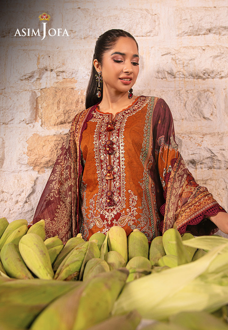 AJAR-20 EMBROIDERED LAWN 3 PCS