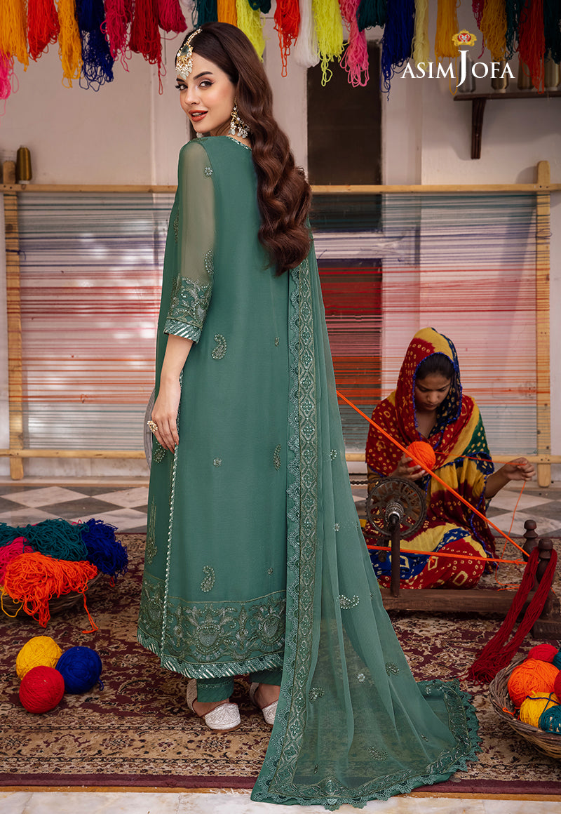 AJAB-23 EMBROIDERED CHIFFON 3 PCS
