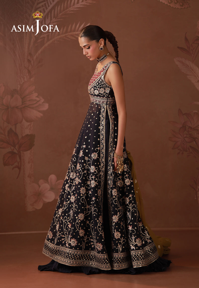 AJULD-01 Embroidered Chiffon Stitched 4 Pcs