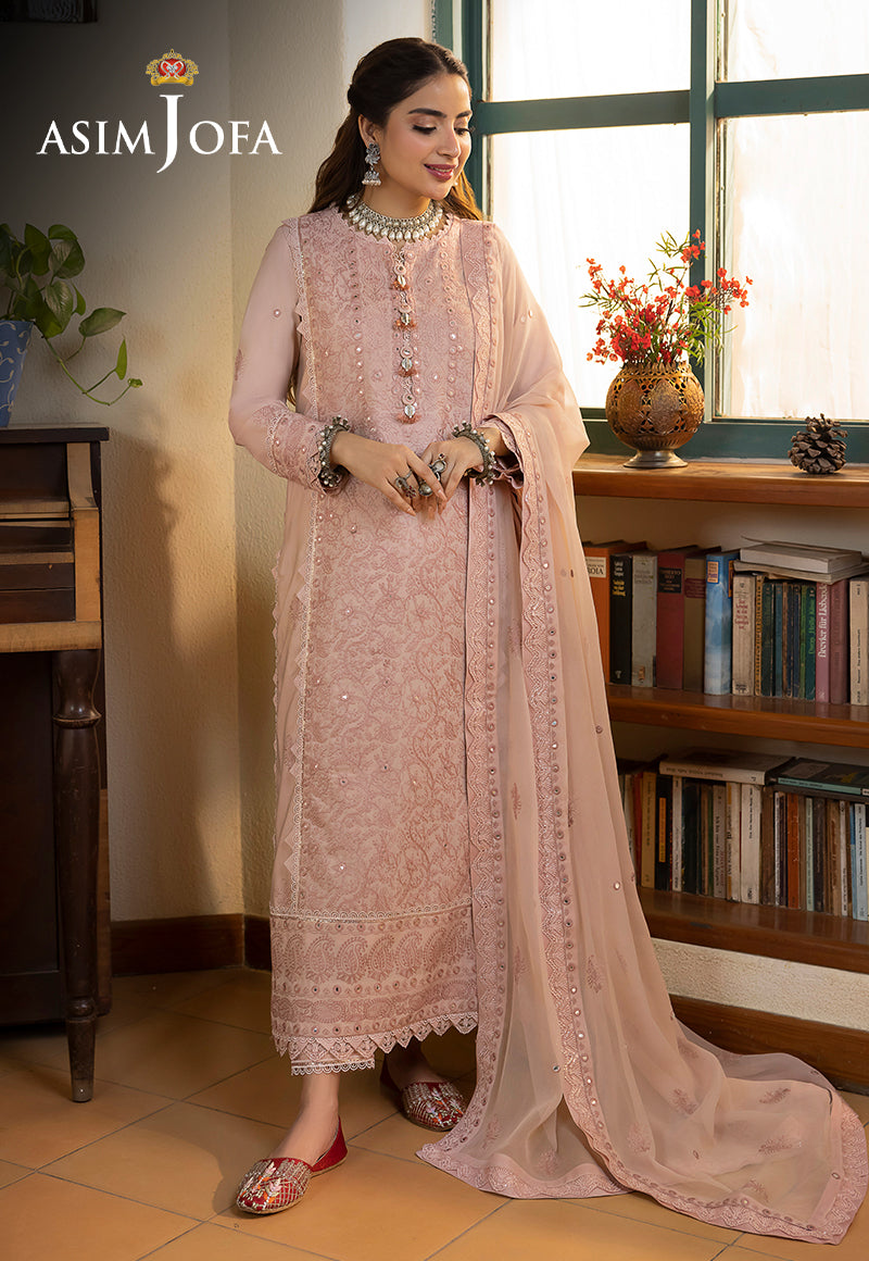 AJSWP-07 STITCHED EMBROIDERED LAWN SILK 3 PCS