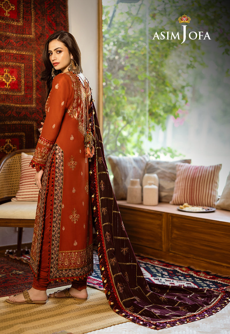 AJKTD-09 EMBROIDERED STITCHED 3 PCS