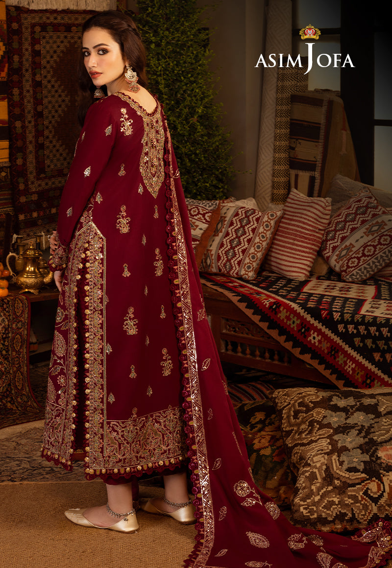 Ajlso-07 Unstitched 3 Pcs Shirt Dupatta Trouser