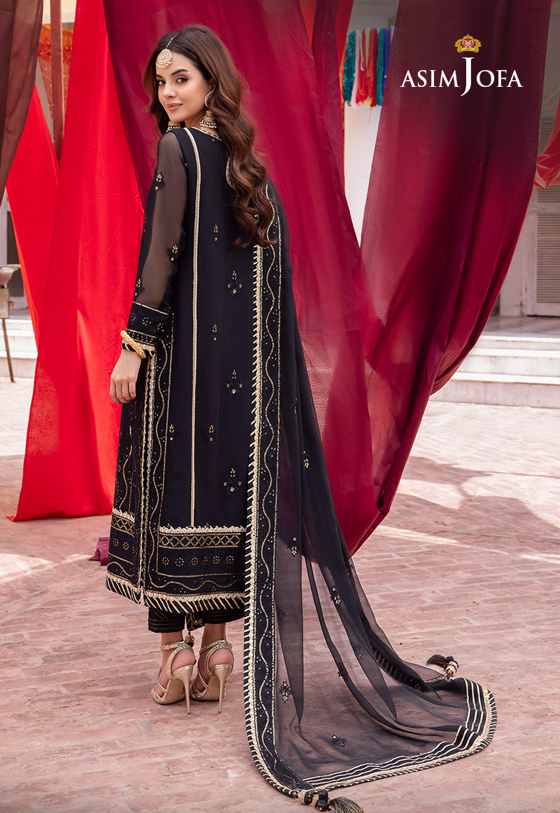 AJAB-18 EMBROIDERED CHIFFON 3 PCS