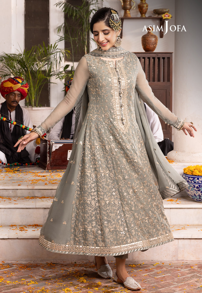AJAB-15 EMBROIDERED CHIFFON 3 PCS