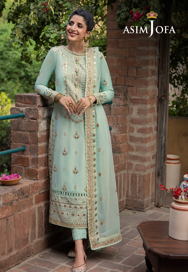 AJSWP-11 STITCHED LAWN SILK 3 PCS
