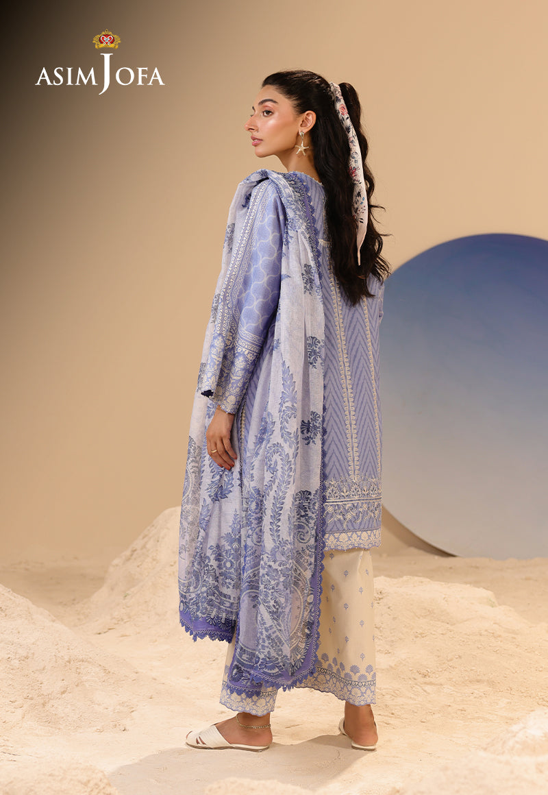 AJUBU-13 Printed Embroidered Lawn 3 Pcs