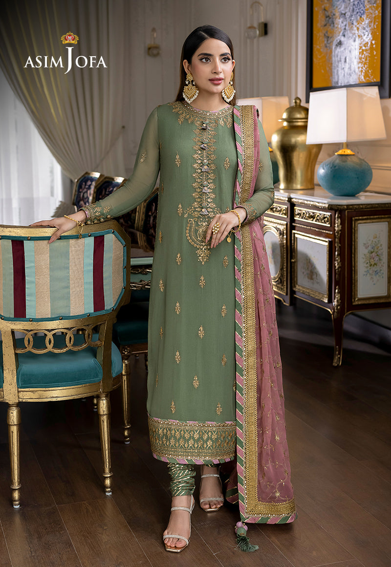 AJJM-19 EMBROIDERED CHIFFON , ORGANZA 3 PCS AJJM-19 EMBROIDERED CHIFFON , ORGANZA 3 PCS