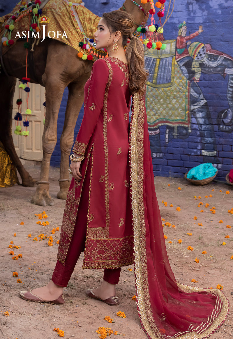 AJAB-09 EMBROIDERED LAWN SILK 3 PCS