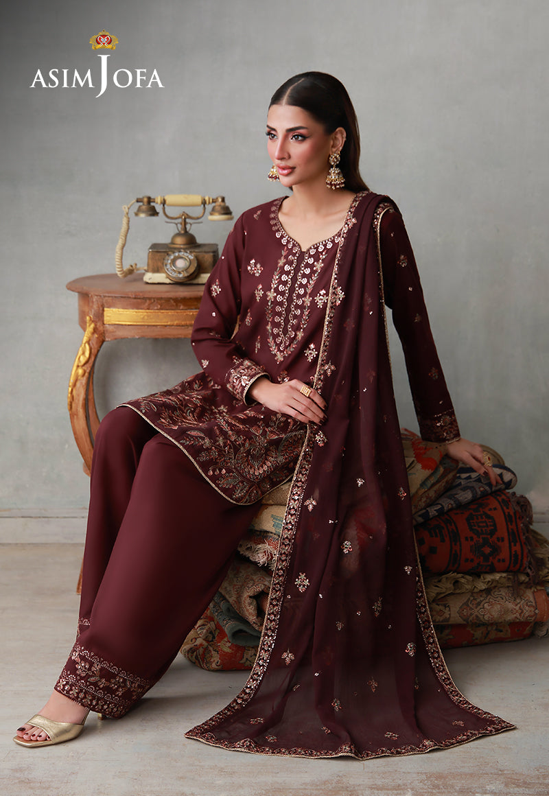 AJLPN-05 Embroidered Poly Silk Stitched 3pcs