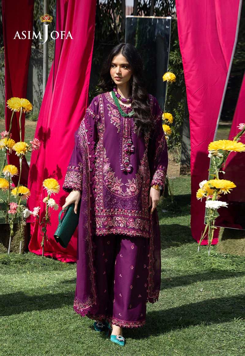 AJULW-07 Embroidered Lawn Unstitched 3 Pcs
