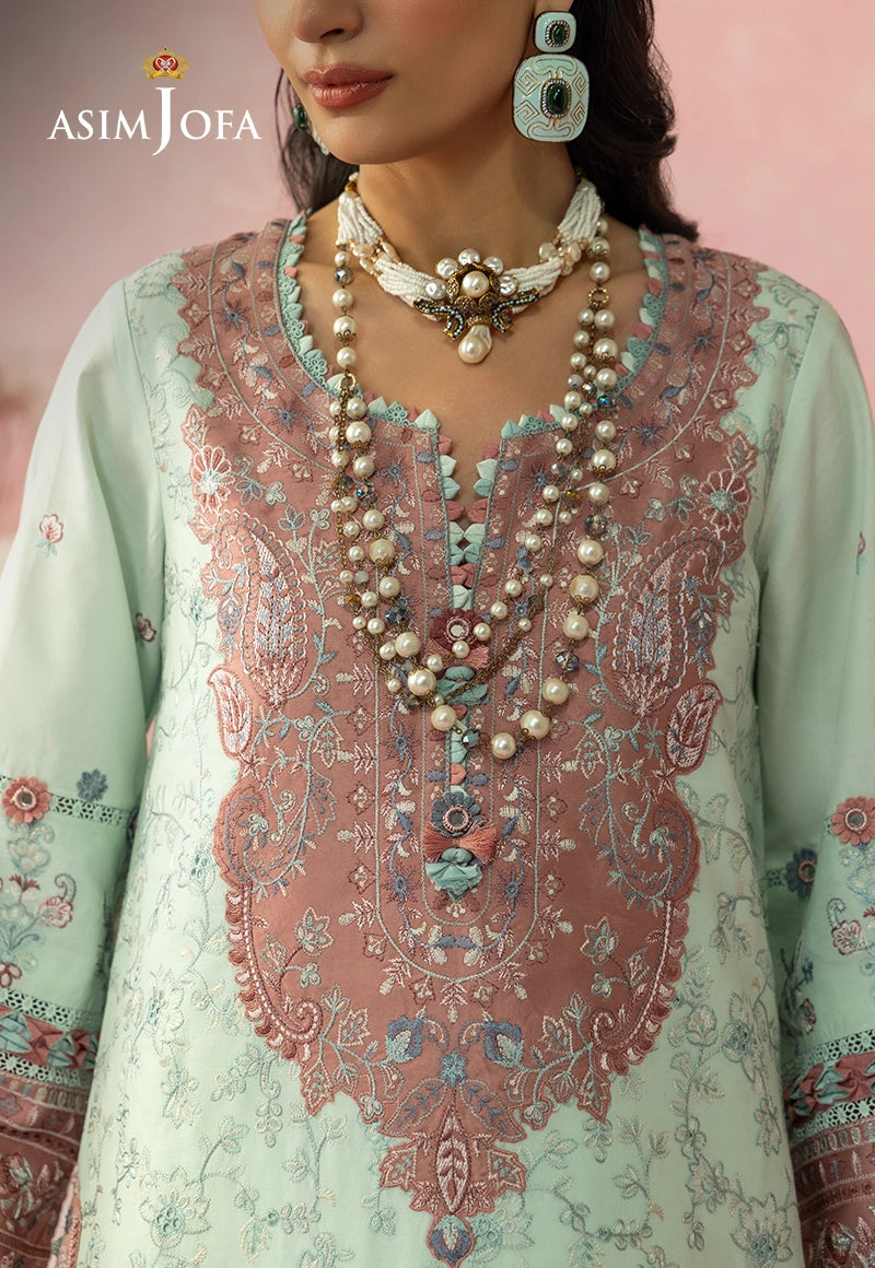 AJULW-08 Embroidered Lawn Unstitched 3 Pcs