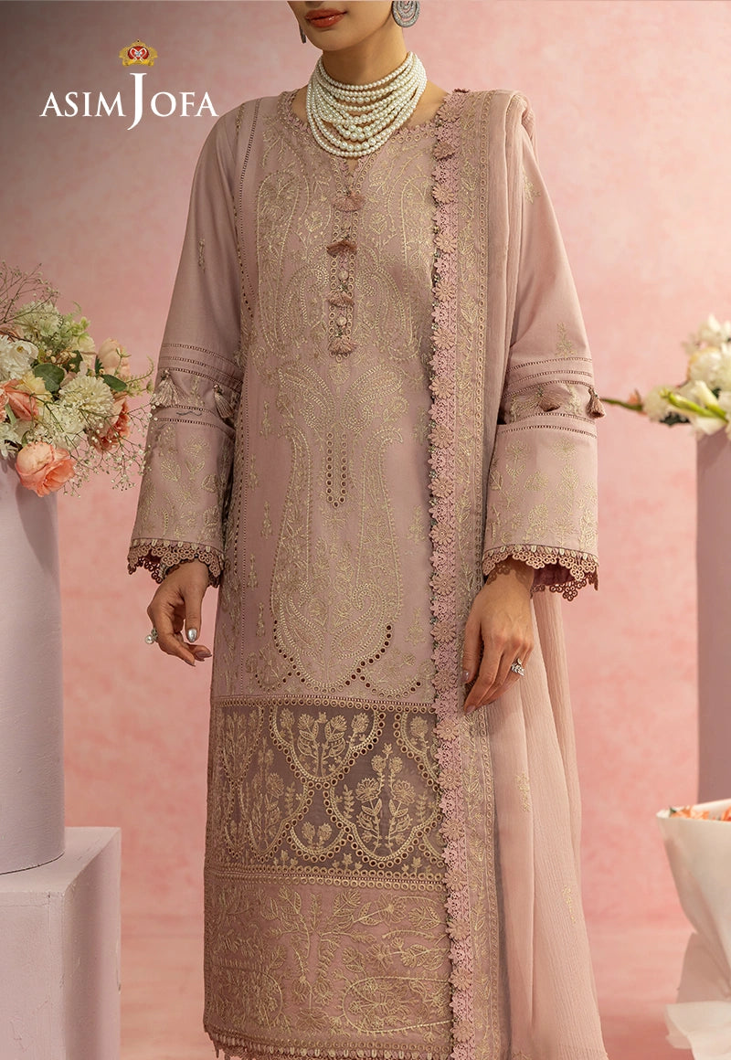 AJULW-11 Embroidered Lawn Unstitched 3 Pcs