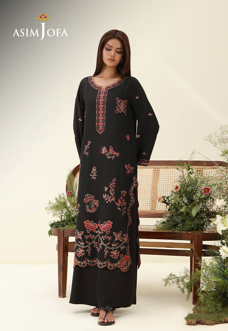 AJPB-267 Embroidered Raw Silk Stitched 2pcs