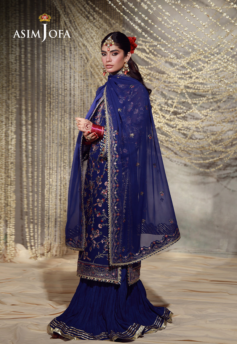 AJULFE-10 Embroidered Chiffon Unstitched 3 Pcs