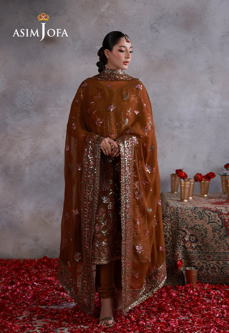 AJULND-03 Embroidered Chiffon Stitched 3 Pcs