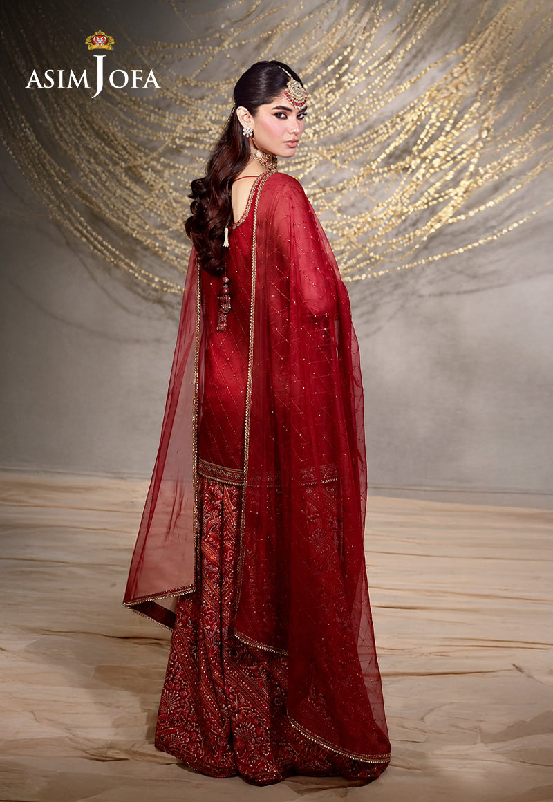 AJULFE-08 Embroidered Poly Net Unstitched 3 Pcs