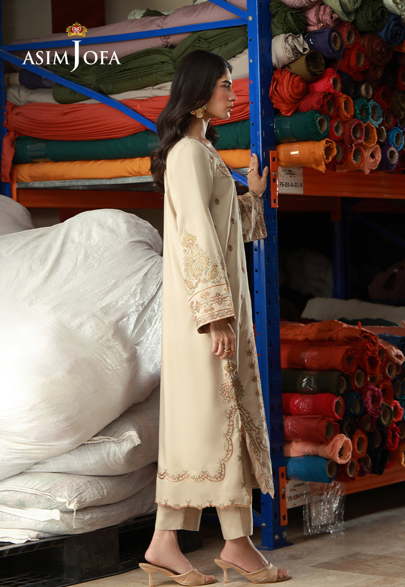 AJLPF-10 Embroidered Boski Silk Stitched 2pcs