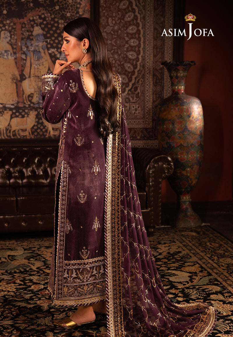 AJMM-06 EMBROIDERED VELVET 3 PCS