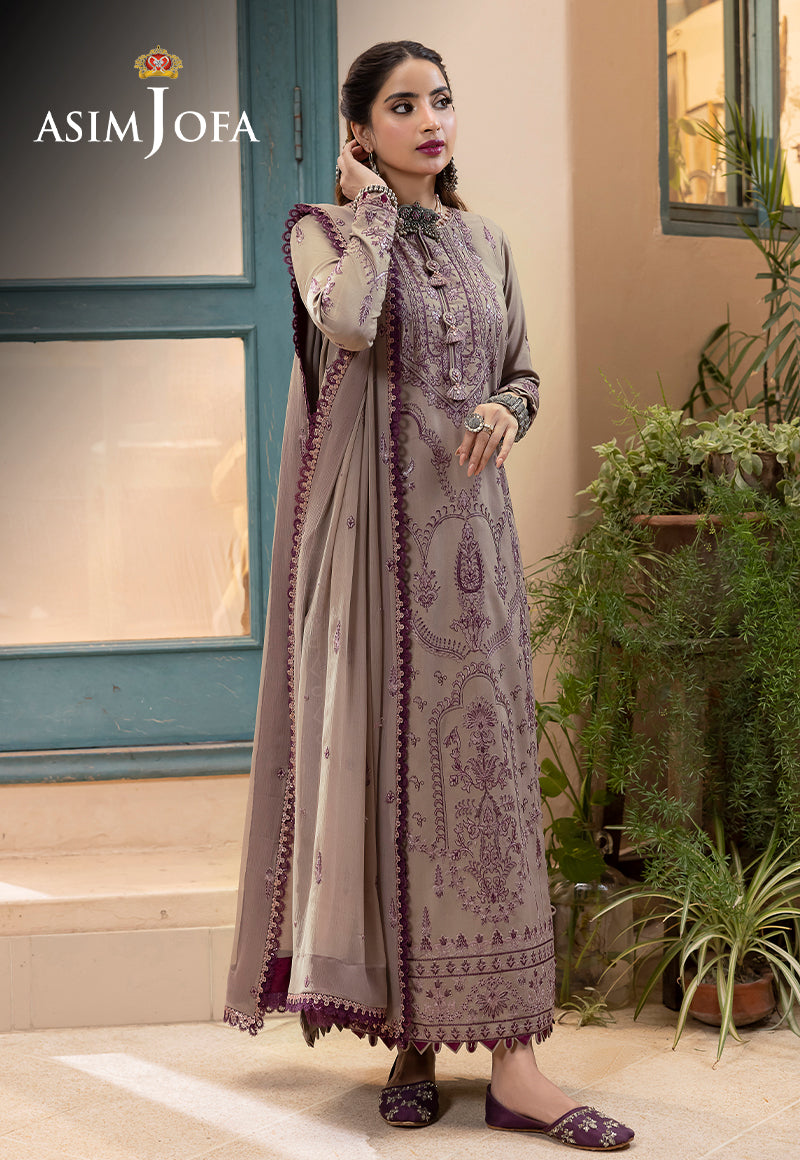 AJSWD-23 EMBROIDERED STITCHED 3 PCS