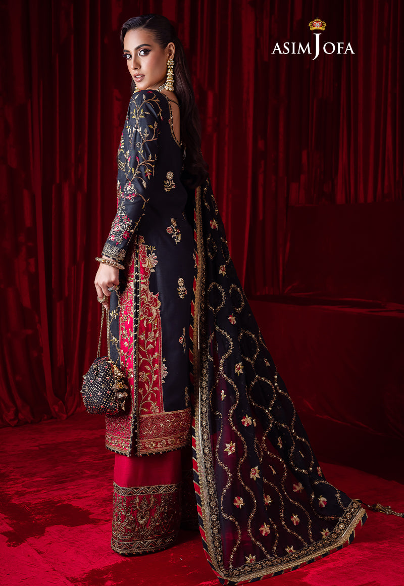 AJBK-02 EMBROIDERED RAW SILK