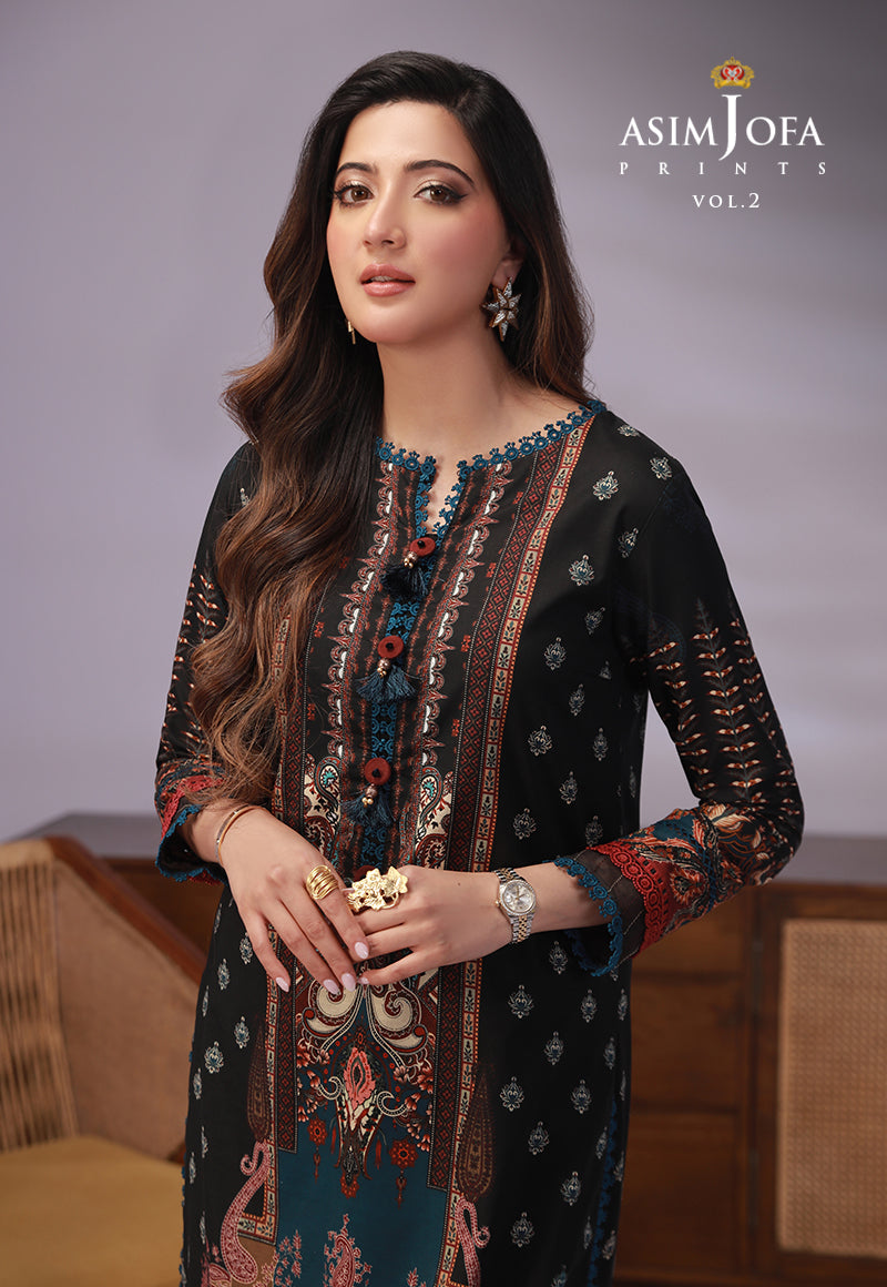 AJBPD-51 PRINTED STITCHED 2 PCS