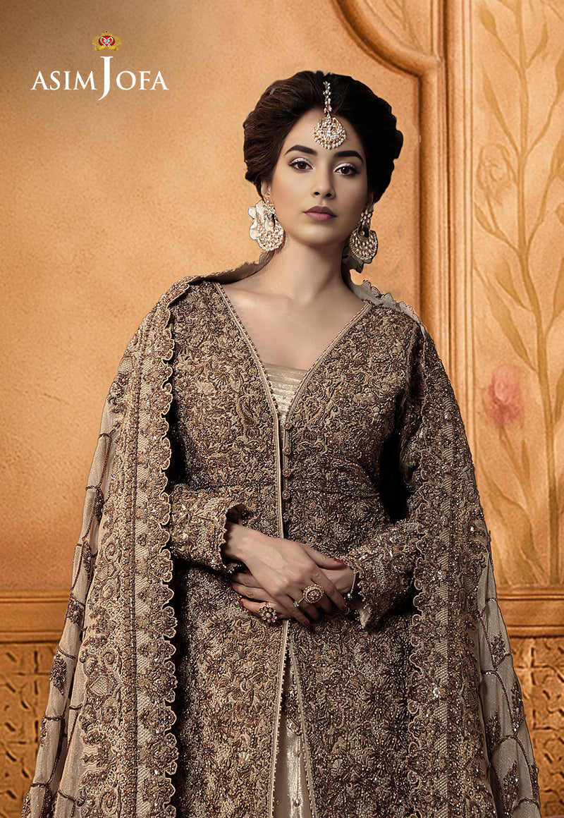 AJBRD-01 HAND EMBROIDERED BRIDAL DRESS 3 PCS