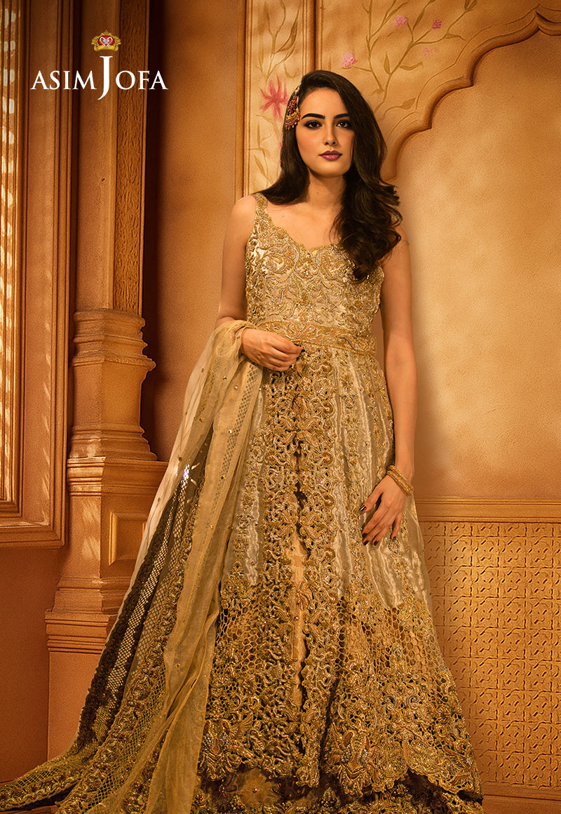 AJBRD-03 HAND EMBROIDERED BRIDAL DRESS 2 PCS