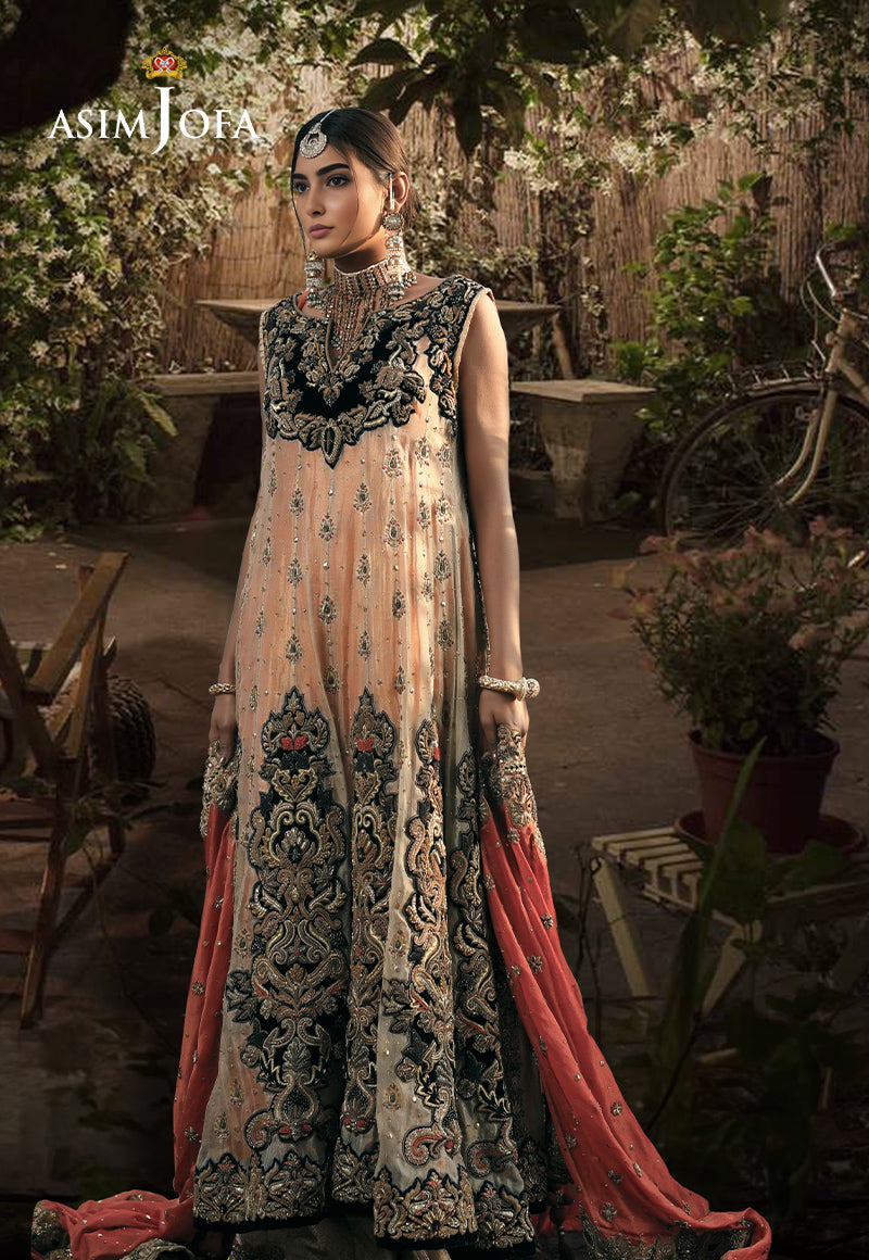 AJBRD-05 HAND EMBROIDERED BRIDAL DRESS 3 PCS