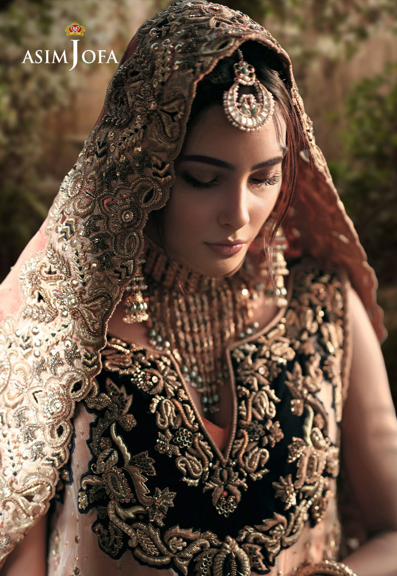 AJBRD-05 HAND EMBROIDERED BRIDAL DRESS 3 PCS