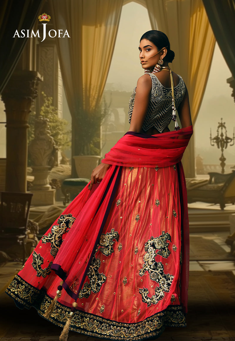 AJBRD-08 HAND EMBROIDERED LEHENGA 1 PC