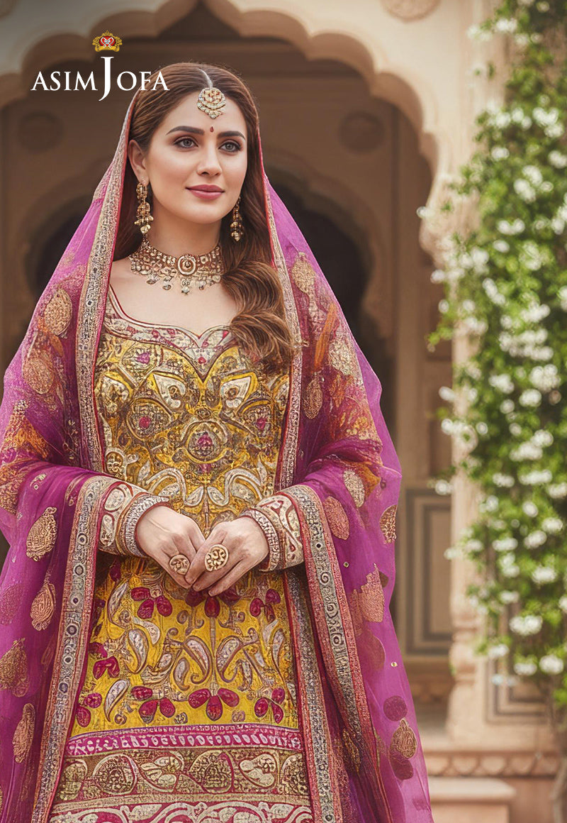 AJBRD-14 HAND EMBROIDERED BRIDAL DRESS 3 PCS