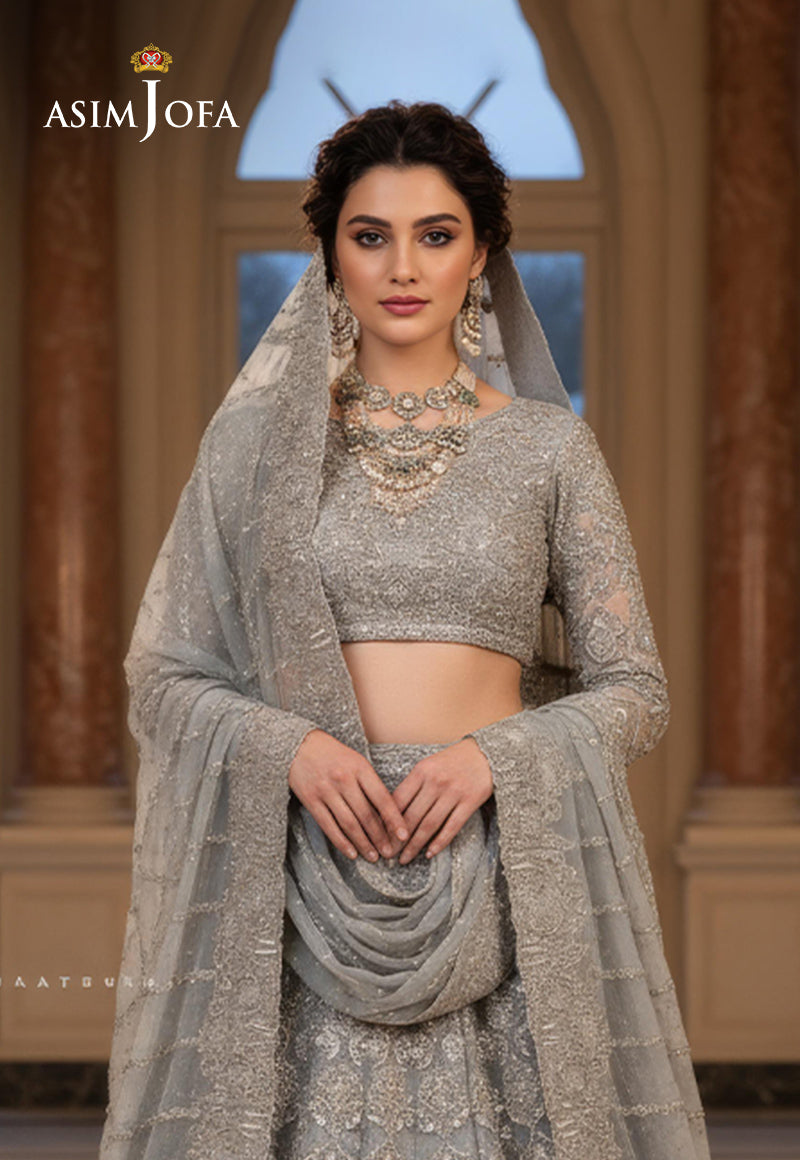 AJBRD-16 HAND EMBROIDERED BRIDAL DRESS 3 PCS