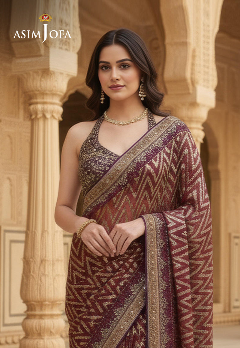 AJBRD-18 HAND EMBROIDERED SAREE 2 PCS