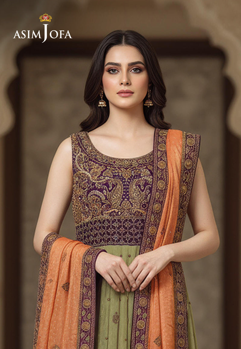 AJBRD-23 HAND EMBROIDERED PESHWAS 2 PCS