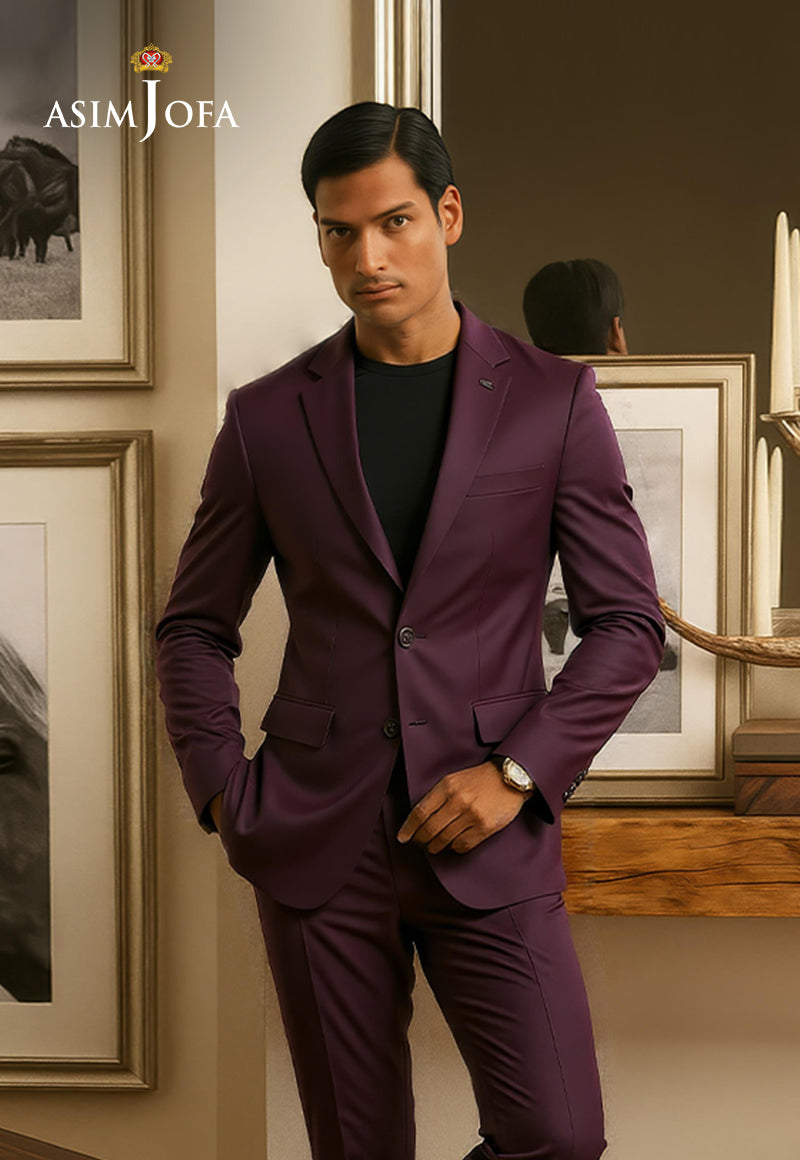 AJDSAI-192 MAROON SUIT STITCHED 2 PCS