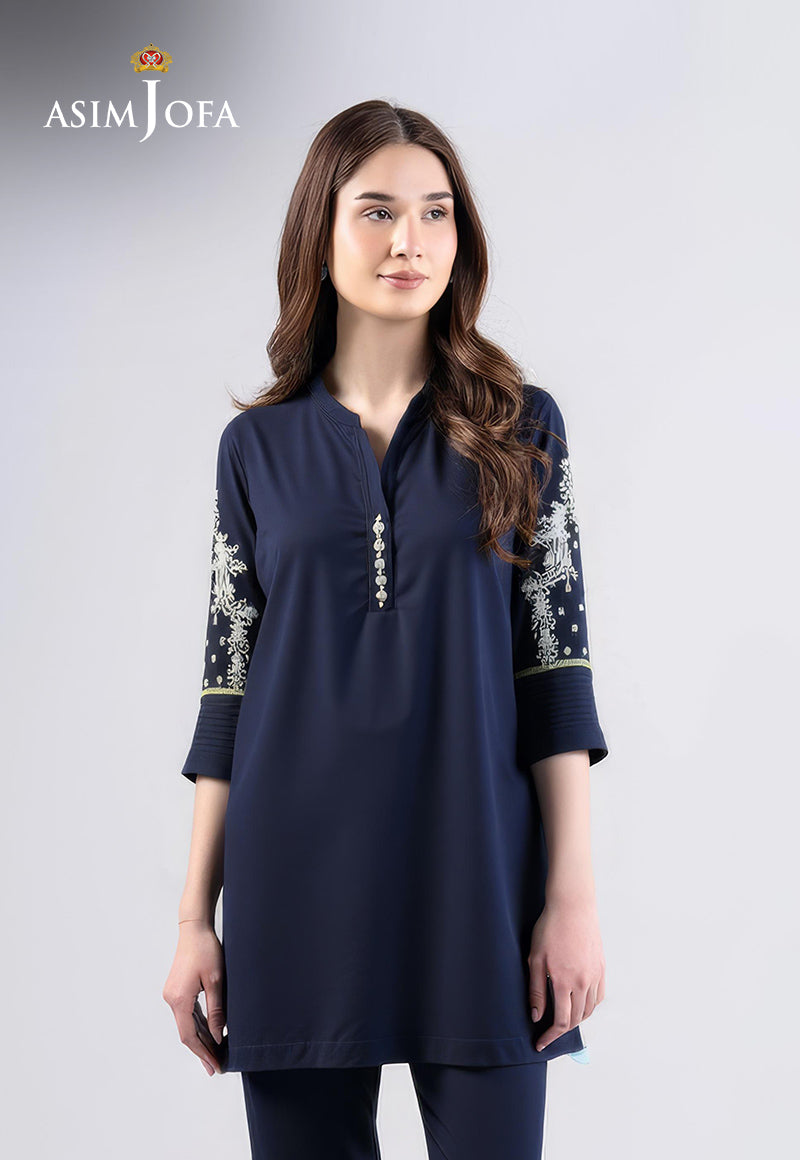 AJDSAI-211 EMBROIDERED VISCOSE SILK STITCHED 2 PCS