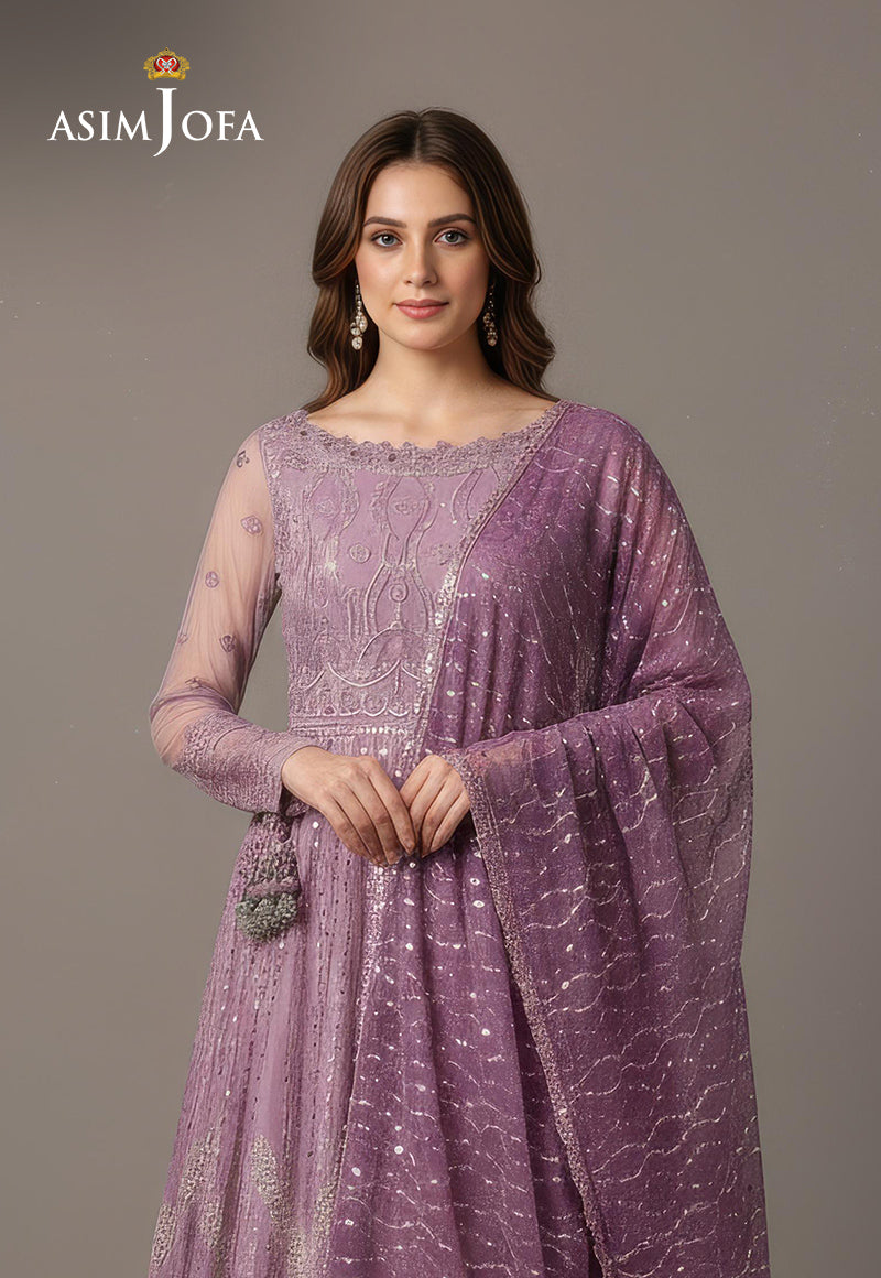 AJDSAI-234 EMBROIDERED NET STITCHED 2 PCS