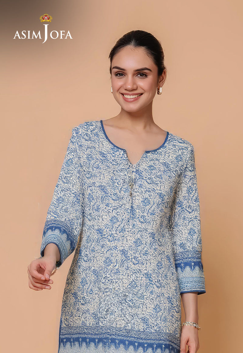 AJDSAI-256 PRINTED LAWN STITCHED 3 PCS