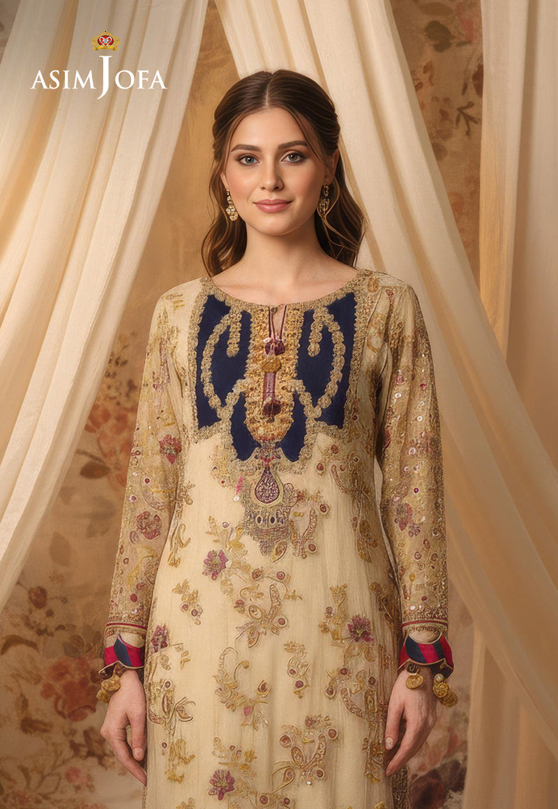 AJDSAI-308 EMBROIDERED ZARI MESURI STITCHED 1 PC
