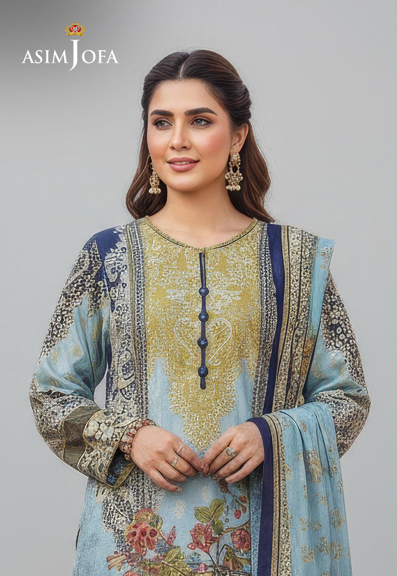 AJDSAI-462 LAWN STITCHED 2 PCS